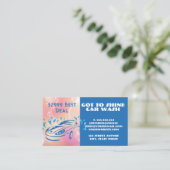 Blue Car Wash Logo | Wassertropfen Visitenkarte (Stehend Vorderseite)