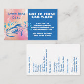 Blue Car Wash Logo | Wassertropfen Visitenkarte (Vorne/Hinten)