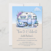 Blue Caravan Retirement Party Einladung (Vorderseite)