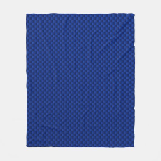 Blue Carbon Fibre like Print Decor Fleecedecke (Vorderseite)