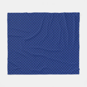 Blue Carbon Fibre like Print Decor Fleecedecke