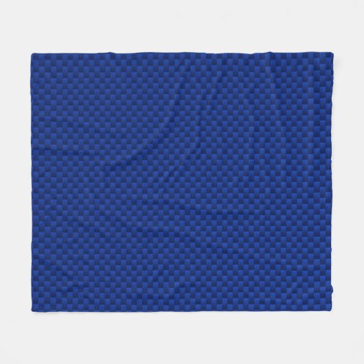 Blue Carbon Fibre like Print Decor Fleecedecke (Vorderseite (Horizontal))