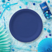 Blue Carbon Fibre like Print Decor Pappteller (Party)