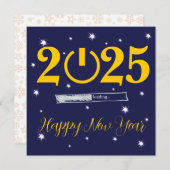 Blue Card Happy new Year Mitteilungskarte (Vorne/Hinten)