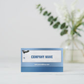 Blue Card: Wassertropfklammer Service Visitenkarte (Stehend Vorderseite)