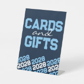 Blue Cards & Geschenke Abschluss Table Sockelschild (Vorderseite)