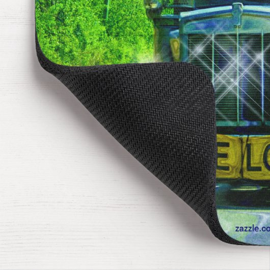 Blue Cargo Truck Schwertransporter Geschenk Mousepad (Ecke)