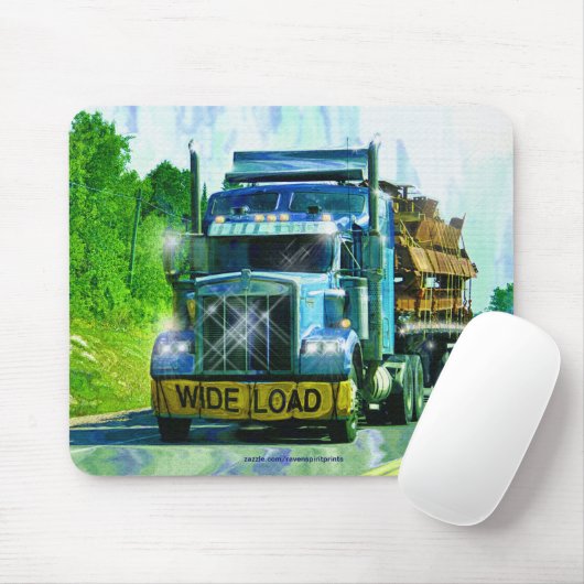Blue Cargo Truck Schwertransporter Geschenk Mousepad (Mit Mouse)