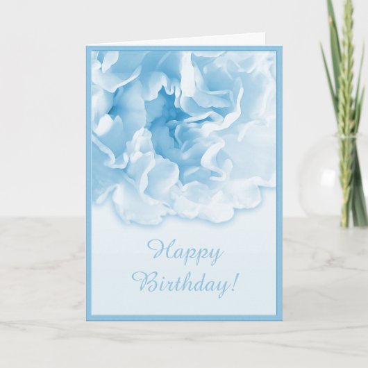 Blue Carnation Card Karte (Vorderseite)