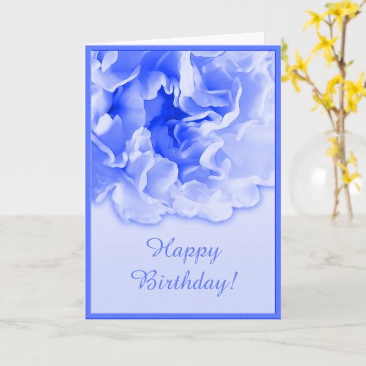 Blue Carnation Card Karte (Gelbe Blume)