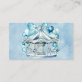 Blue Carousel Balloon Bücher für Baby Begleitkarte (Rückseite)