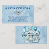Blue Carousel Balloon Bücher für Baby Begleitkarte (Vorne/Hinten)