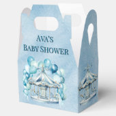 Blue Carousel mit Arch Balloons Boy Baby Dusche Geschenkschachtel (Geöffnet)