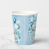 Blue Carousel mit Arch Balloons Boy Baby Dusche Pappbecher (Rechts)
