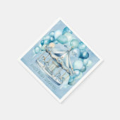 Blue Carousel mit Arch Balloons Boy Baby Dusche Serviette (Ecke)