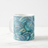 Blue Carp Koi Fischmuster Kaffeetasse (Vorderseite Links)