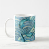 Blue Carp Koi Fischmuster Kaffeetasse (Links)