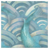 Blue Carp Koi Fischmuster Stoff (Nahaufnahme)