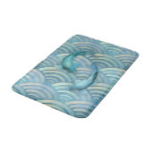 Blue Carp Koi Fish Badematte (Schrägansicht)