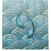 Blue Carp Koi Fish Duschvorhang (Vorderseite)
