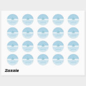 Blue Carriage and Polka Dots Address Labels Runder Aufkleber (Blatt)