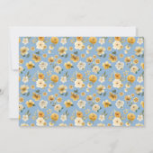 Blue Carriage Photo Baby Shower Thank You Card Dankeskarte (Rückseite)