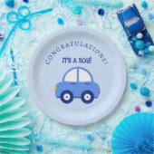 Blue Cars Es ist eine Baby-Dusche Pappteller (Party)