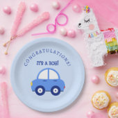 Blue Cars Es ist eine Baby-Dusche Pappteller (Party)