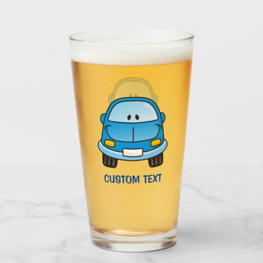 Blue Cartoon Car Glas (Vorne (Gefüllt))