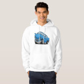 Blue Cartoon Car Hoodie (Vorne ganz)