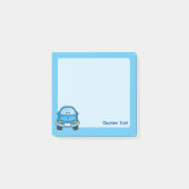 Blue Cartoon Car Post-it Klebezettel (Vorderseite)