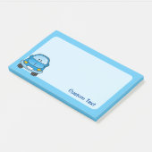 Blue Cartoon Car Post-it Klebezettel (angewinkelt)