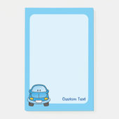 Blue Cartoon Car Post-it Klebezettel (Vorderseite)