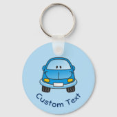 Blue Cartoon Car Schlüsselanhänger (Vorderseite)