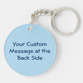 Blue Cartoon Car Schlüsselanhänger (Rückseite)