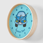 Blue Cartoon Car Uhr (Winkel)