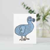 Blue Cartoon Dodo Bird Postkarte (Stehend Vorderseite)