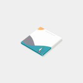 Blue Cartoon Dog Drawing Post-It Notes Klebezettel (angewinkelt)