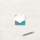 Blue Cartoon Dog Drawing Post-It Notes Post-it Klebezettel (Auf Schreibtisch)