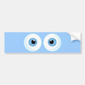 BLUE CARTOON EYES EYEBALLS FUNNY GRAPHICS AUTOAUFKLEBER (Vorne)