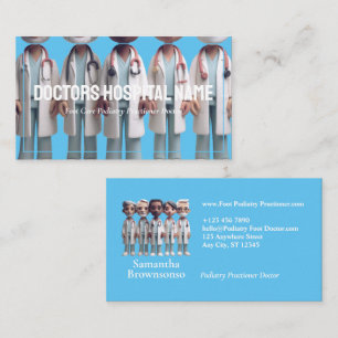 Blue Cartoon Niedlich Doctor Visitenkarte