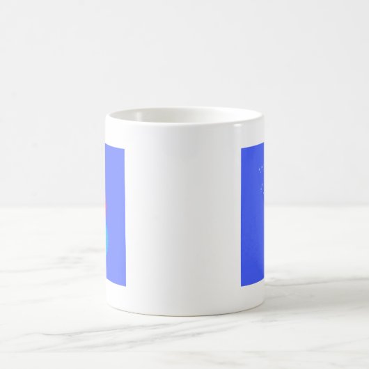 Blue Cartoon Seepferd Kaffeetasse (Mittel)