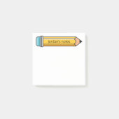 Blue Cartoon Stift Illustration Hinweise Ihres Nam Post-it Klebezettel (Vorderseite)