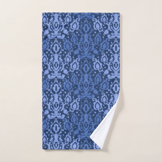 Blue Casbah marokkanischer Damask Badhandtuch Set (Handtuch)