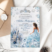 Blue Castle Palace Quinceanera Mexikanischer Gebur Einladung