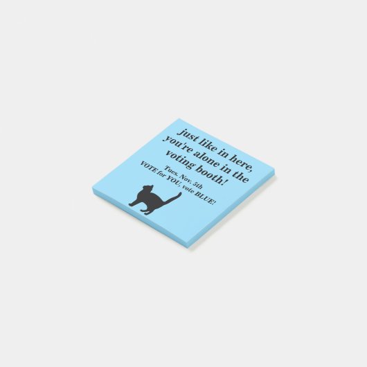 Blue Cat 2 Post-It Notes abstimmen Klebezettel (angewinkelt)