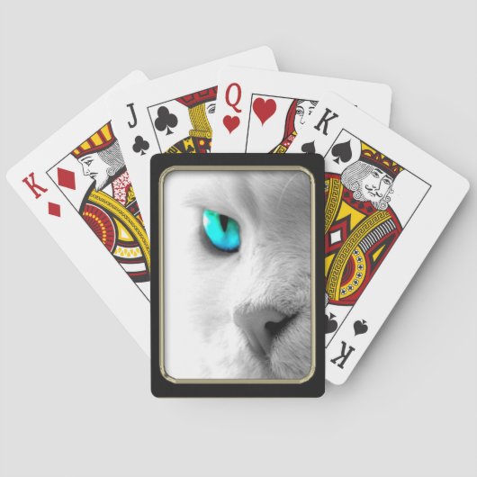 Blue Cat Eye Foto Spielspazierweg Spielkarten (Rückseite)