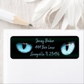 Blue Cat Eyes Halloween Spooky Black (Insitu)