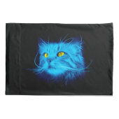 Blue Cat Face Kissenbezug (Rückseite)