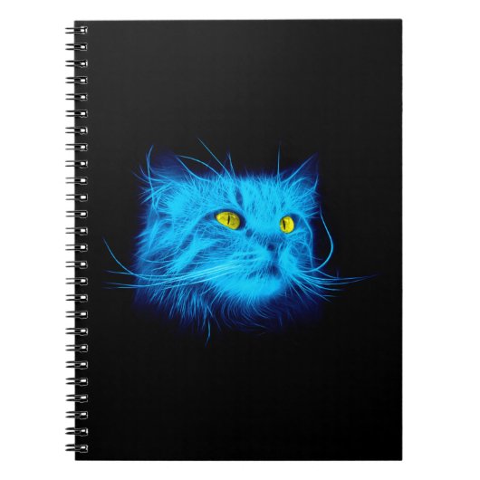 Blue Cat Face Notizblock (Vorderseite)